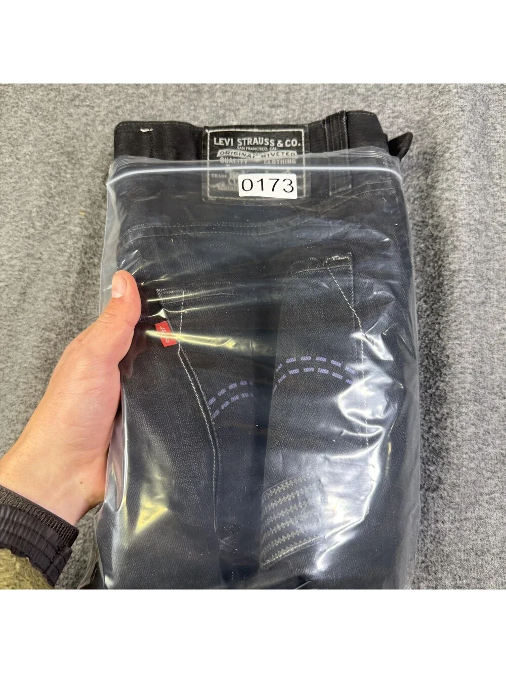 Levi's 6500 Jeans Mens 38x30 Black Loose Straight Relaxed Fit Denim Pockets